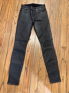 7 For All Mankind Skinny Waxed/Shimmer Jeans